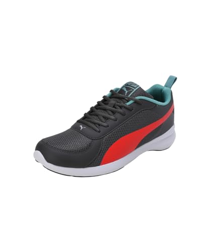 PUMA Mens Zenith V1 Asphalt-Red Blast-Aquifer Sneaker – 9 UK (39783101)