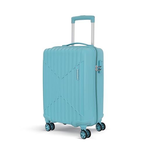 KAMILIANT by American Tourister Savvy|Cabin Trolley Bag Small Size (55 cms) for Travel| Hard Case Polypropylene (PP) Suitcase|360° 8-Wheel Spinner Luggage Trolley|Combination Lock|Sea Blue