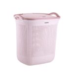 Amazon Brand – Solimo Honey comb Laundry Basket – (Small)-42 Litres-45.4 X 35.6 X 49.9 cm- Royal Light brown