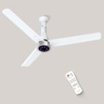 Polycab Wizzy Prime 1200mm BLDC Ceiling Fan with remote|BEE 5 Star Rated, Higher Air Delivery|LED Indicator,Reverse,Boost,Sleep and Breeze Mode |3 Years Warranty (Matt White)