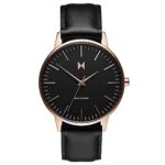 MVMT Boulevard Qtz Basic Slim Black Round Dial Women’s Watch | Black Leather Material | Strap Watch – D-mb01-rgbl