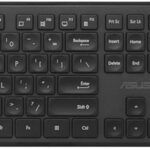 ASUS Wireless Keyboard and Mouse Set CW101 Wireless Standard Laptop Keyboard Compatible with Desktop, Laptop, Mac with High-Precision Optical Mouse, Retractable Ergonomic Tilt Stand(Black)