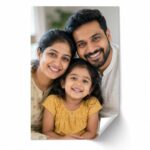 AMZDIGI Customized Photo Poster, Personalized Self-Adhesive Wall Poster with Your Photo, Peel and Stick No Frame Family Photo Print for Bedroom, Living Room, Birthday Gift, 8.3 x 11.7 Inch A4