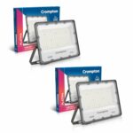 Crompton TabLight | Outdoor Waterproof LED Flood Lights | 100W | IP 65 | Cool White | Pack of 2 | Wide Beam Angle | BIS Approved | for Garage, Parking, Shops & Outdoor Lighting (2 Years Waranty)