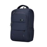 Safari Elite 25L Formal Laptop Backpack Bag for Men & Women, Ideal for Office Use/School/College Boys and Girls, 2 Compartment Compact Backpack with PU Fabric, Trolley Sleeve & Organizer, Color Navy