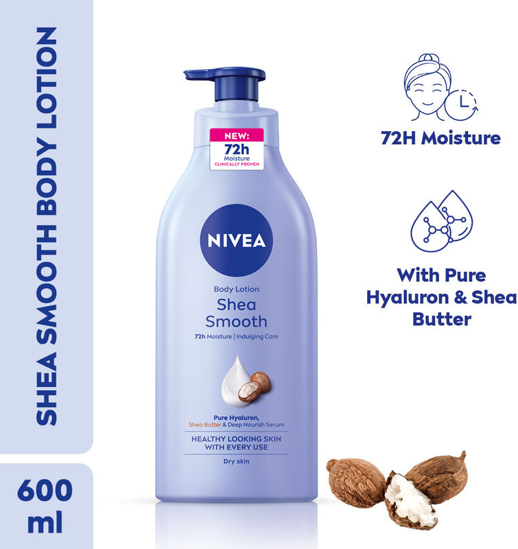 NIVEA Lotion Shea Smooth, Moisturizer Lotion with Deep Nourish Serum, Shea Butter(600 ml)