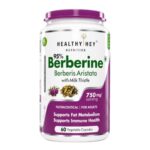 HealthyHey Berberis – Berberine 95% with milk Thistle – Support Weight Management & Healthy Glucose Levels Supplements – 750 mg Veg. 60 Capsules