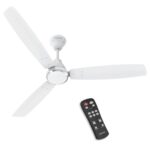 Polycab Wizzy Vibe 1200mm 5-Star BLDC Ceiling fan for Home with Remote| Energy Saving | High Air Delivery | 3+1 yr Warranty [Matt White]