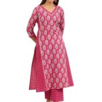 Libas Printed Pure Cotton Straight Kurta With Trouser-400450RXL
