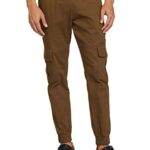 Amazon Brand – Symbol Men’s Stretchable Cargo Jogger Pants | Chinos | Casual Trousers (Slim Fit) (Twill_32) Brown