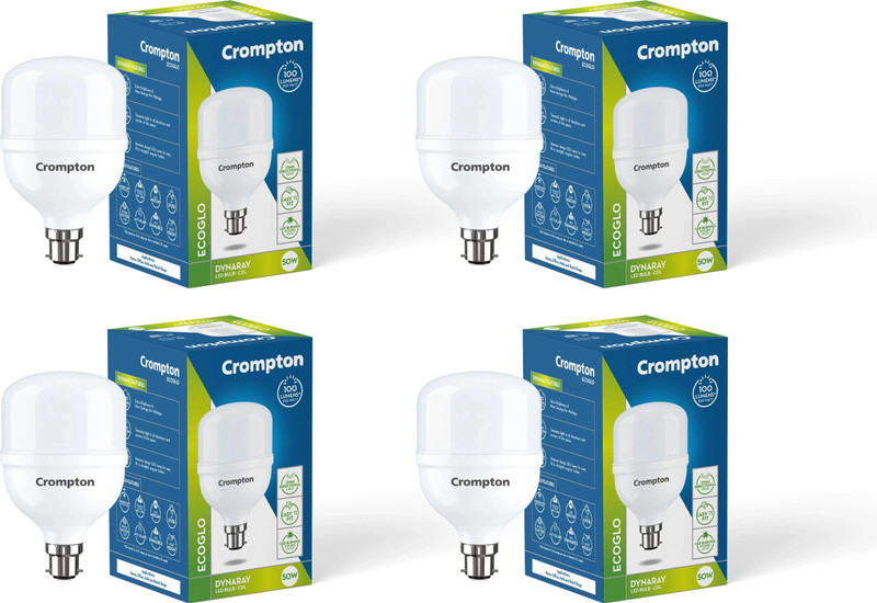 Crompton 50 W Basic Standard B22 LED Bulb(White, Pack of 4)