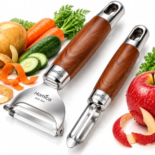 Homica Stainless Steel Vegetable Peeler Set, 2 Piece