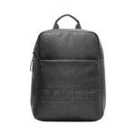 Police Premium Laptop Backpack for Men | Stylish Vegan Leather Backpack with Padded Laptop Compartment | Front Utility Pocket & Padded Shoulder Straps | Travel, Office & College Backpack | Black