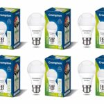 Crompton Dyna Ray 7W Round B22 LED Cool Day Light Pack of 6