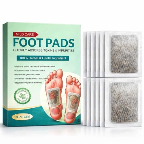 Foot patch Herbal And Gentle Ingredient Detox Foot Pads, Natural Ingredients for Sleep Aid, Pain Relief, Toxin Removal with Bamboo Vinegar and Acupoint Micro-Massage Technology