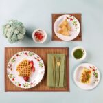 Cello Opalware Dazzle Series Imperial Rose 18 Pieces Dinner Set | Opal Glass Crockery for 6 | Bone Ash-Free | Lightweight, Elegant White Plate & Bowl Set |Opal Glass Dinner Set For Daily Use & Gifting