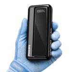 Philips 20000mAh 22.5W Fast Charging Power Bank (Slate Black) with Digital LED Display | Type-C & USB-A Input/Output | 3 Output Ports | Lithium Polymer | Portable for Mobile, Tablet & Earbuds