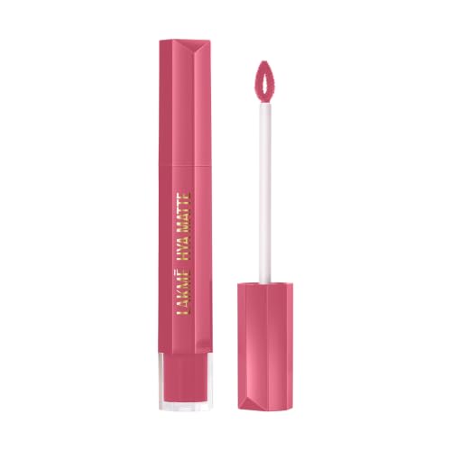 Lakme 9to5 Hya Matte, Werk Rose Liquid Lipstick, for Soft and Supple Lips, with Hyaluronic Acid & Vitamin E, Matte Finish, Smudge-Proof, Long-Lasting, for Women, 5.3 ml,