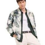 THE BEAR HOUSE Men’s Camouflage Printed Bomber Jacket