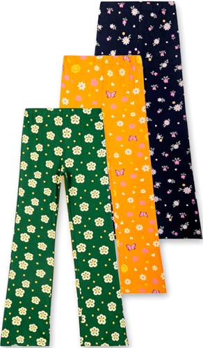 T2F Gilrs Flared Leggings (Pack of 5)(GLSLEG03_Multicolor 2_3-4 yrs)
