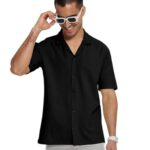 Urban Buccachi Boy’s Solid Regular Fit Shirt (UBSHIRT-151-XXL- Black