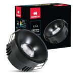 Havells Crysta Deco Cob 12W 6K Matt Black,Led-Spotlights,Energy Efficient,Long Life of 25000 Burning Hours,Beam Angle of 36°,Metal Body Cob with Independent Driver,Cool Daylight (6500K)