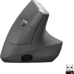 Logitech MX Vertical Ergonomic Optical Mouse(2.4GHz Wireless, Bluetooth, Black)