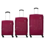 Aristocrat Duralite Set of 3 Soft Case (S+M+L) Trolley Bags, Red