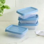 Home Centre |Euphoria Valiant Set of 4 Polypropylene Storage Containers – 150ml|Food Storage|Storage and Containers|Containers and Jars|Blue