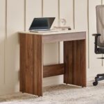 Home Centre | Addison Compact Study Desk | Engineered Wood | Brown | 1 Year Warranty