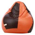 Sattva Classic Bean Bag Cover Without Beans XXXL Size Dual Colour – Brown Orange