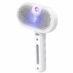 MAK7 4-in-1 Pet Grooming Brush for Dogs & Cats – Professional Deshedding Tool with UV Light for Skin Health & Odour Control – Large White Comb for Long & Short Hair – Effective Tangle & Mat Removal