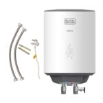 Black+Decker Zimina Geyser 15 Ltr | Storage Water Heater for Home & Kitchen | Free Connecting Pipe | 2KW | BEE Star Rated | Polymer Coated Tank I 8 BAR Rated Pressure I 5 Yr Tank Warranty