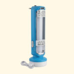 Pigeon Radiance Rechargeable LED Torch | 1800mAh Battery & 2-in-1 Lantern 3 hrs Torch Emergency Light(Blue)