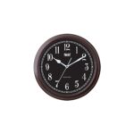 Ajanta 4067 Wall Clock (12.2 Inch / 310mm) – Silent Sweep Non-Ticking Movement – Elegant Brown Home Decor Clock for Living Room, Office, Study