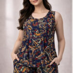 VOLTIC Women Nighty Set(Blue, Red)