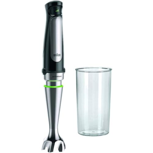 Braun MultiQuick 7 MQ 7000X Hand Blender – Purée Stick with Removable Stainless Steel Mixing Base with ActiveBlade Technology for Puréeing the Hardest Ingredients, Includes 600 ml Mixing & Measuring