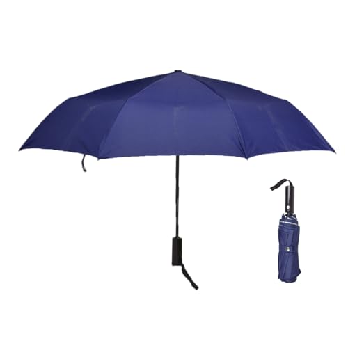 Amazon Basics 3-Fold Travel Umbrella – Sophisticated Auto-Open Auto-Close Mechanism, Large 42 inch Canopy, RainProof & UV Protection|Ideal for Men & Women | Stylish, Durable, and Functional Design