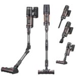 INALSA Cordless Stick Vacuum Cleaner 350W|28KPA Suction|Digital Touch Display|3Speed Control|Flexible 180°Rotation|Motorised BigTurbo Brush&LED Light|1000 ML Dust Tank|3 Layer filteration(Ozoy Flex)