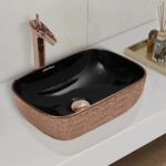 Plantex Table Top Wash Basin For Bathroom/Designer Ceramic Basin/Countertop Vessel Sink Basin – Indo-European Collection (14 x 10 x 5 Inch)
