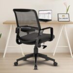 Da URBAN® Dysen Office Chair, Mid Back Mesh Ergonomic Home Office Desk Chair with 1 Year Warranty,Tilt Lock Mechanism (Black)