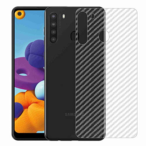 Kite Digital Compatible with Samsung A21 Back Screen Protective Film Carbon Fiber Skin Transparent Screen Guard Sticker