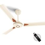 LONGWAY Aero 1200 mm BLDC Ceiling Fan with Remote Control | BEE 5 Star Rated Energy Efficient | Ultra High Speed 3 Blade Anti-Dust Decorative Ceiling Fan | 3 Years Warranty (Ivory, Pack of 1)