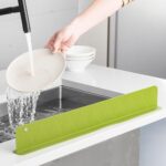 NaturalCozy 2PCS X 48CM Silicone Sink Splash Guard in Kitchen Sink Water Splash Guard with Strongfor Organizing! Montessori Remotes Organizing Waterproof Flexible Anti Splash for Kitchen (Pack 2)