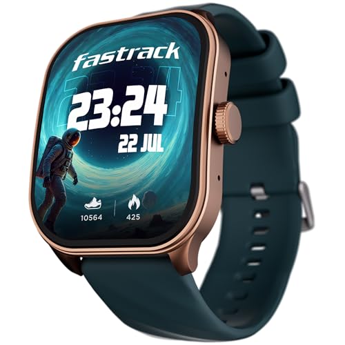 Fastrack Limitless FS2 Pro 1.96″ AMOLED Smart Watch with BT Calling, AI Voice Assistant, 100+ Sports Modes, 5-Day Battery, Fast Charge, Health Tracking, – Smartwatch for Men & Women (Teal)