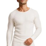 Van Heusen Men Thermal Top – Merino Wool Blend – Warmtech, Full Sleeve, Extra Warm_71021_Ivory_XL