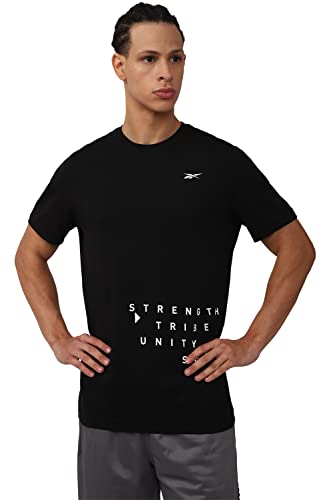 Reebok Mens Training Essential Basic Graphic Tee Black