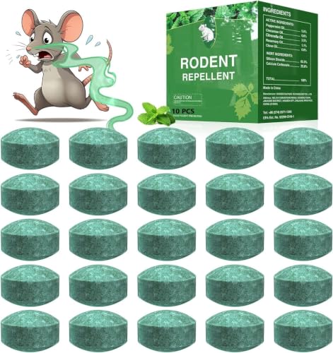 Rat Repellent for Car Home Mouse Repellent Peppermint Oil to Protect Wires in Car, Bike & Truck Engine No Kill Only Repels Home Indoor-Outdoor Garage Rat Controller Rodents Out of Car (10)