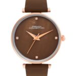 French Connection | Brown Mother of Pearl dial | Brown Leather Strap | Quartz Watch for Women – FCN0147BRL