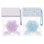 Taba Squishy, Cat Paw Squishy Toy 2pcs, Blue Purple Glitter Design, for Classroom Office Travel, Gift Idea